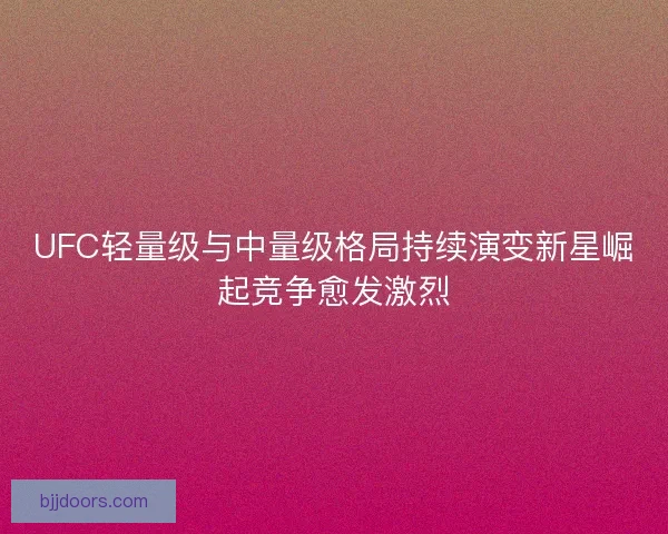 UFC轻量级与中量级格局持续演变新星崛起竞争愈发激烈