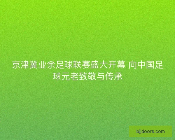 京津冀业余足球联赛盛大开幕 向中国足球元老致敬与传承